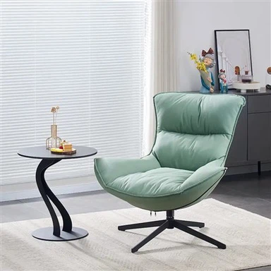 Cadair acen braich ffabrig melfed cefn meddal clustogog